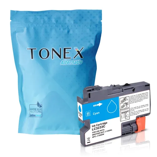 TONEX alternativ für Brother LC-3233C Tinte Cyan bis zu 1500 Seiten