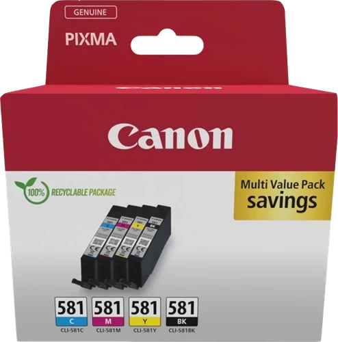 Original Canon CLI-581 / 2103C007 Tinte bis zu 1503 Seiten Value Pack