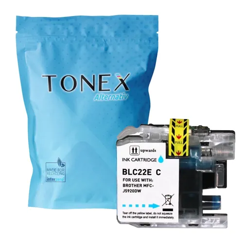 TONEX alternativ für Brother LC-22EC Tinte Cyan bis zu 1200 Seiten 12ml