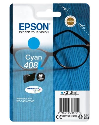 Original Epson 408L / C13T09K24010 Tinte Cyan bis zu 1700 Seiten