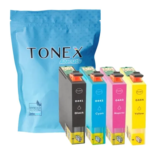 TONEX alternativ für Epson T0441 Tinte Schwarz Cyan Magenta Gelb bis zu 600 Seiten