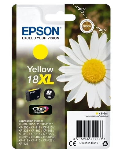 Original Epson 18XL / C13T18144012 Tinte Gelb bis zu 450 Seiten