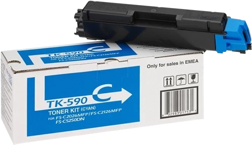 Original Kyocera TK-590C / 1T02KVCNL0 Toner Cyan bis zu 5000 Seiten