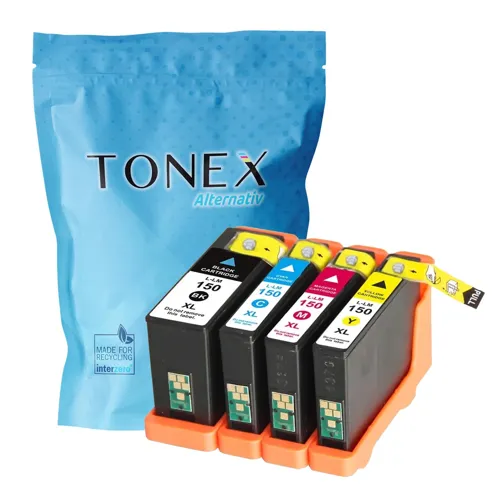 TONEX alternativ für Lexmark 150XL Tinte Schwarz Cyan Magenta Gelb