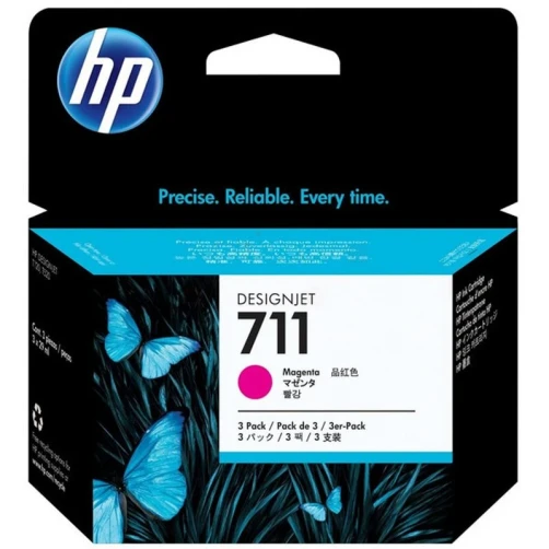Original HP 711 / CZ135A Tinte Magenta 87ml 3-Pack