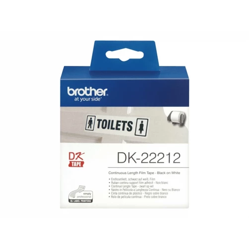 Brother DK-22212 - Permanenter Klebstoff - weiß - Rolle (6,2 cm x 15,2 m)