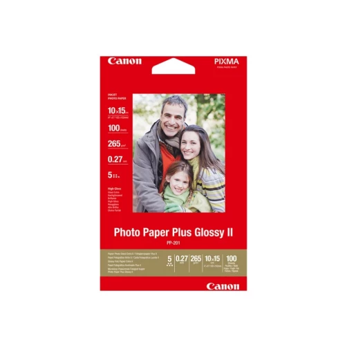 Canon Photo Paper Plus Glossy II PP-201 - Hochglänzend -102 x 152 mm - 100 Blatt