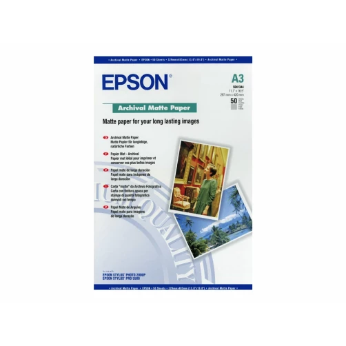 EPSON Archival Matte Paper DIN A3, 50 Blatt, 189g/m²