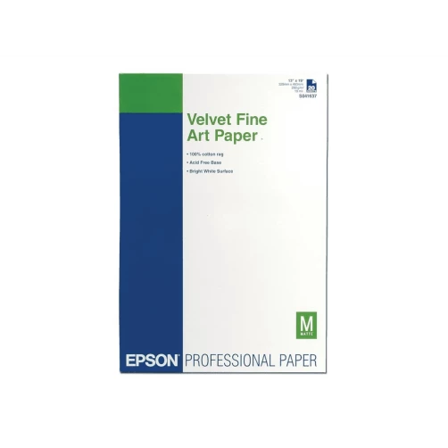 EPSON Velvet Fine Art Papier DIN A3+ 20pk für StyPro4000/7600/9600/10600/7500