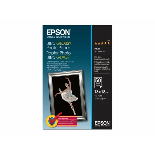 EPSON Ultra Glossy Photo Papier, 13x18cm, 50 Blatt, 300g