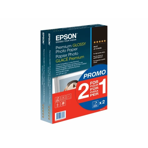 Epson Premium Glossy Photo Paper BOGOF - Glänzend - 100 x 150 mm - 255 g/m² - 40 Blatt Fotopapier (Packung mit 2)