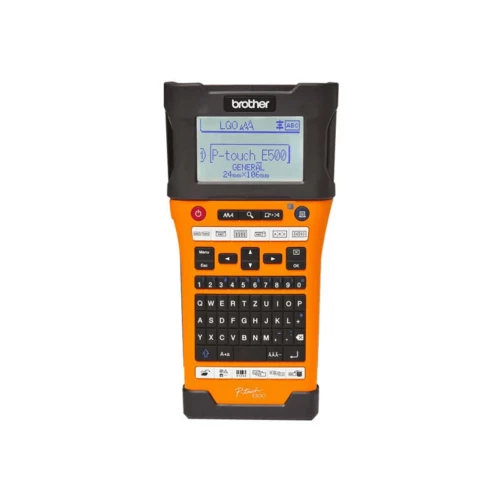 BROTHER P-TOUCH PTE500VP, 3,5 bis 18 mm Bandbreite, inkl. Koffer und Netzadapter und Akku