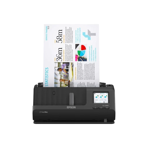 Epson ES-C380W, 215,9 x 5588 mm, 600 x 600 DPI, 30 Bit, 24 Bit, 8 Bit, ADF + Bogenscanner