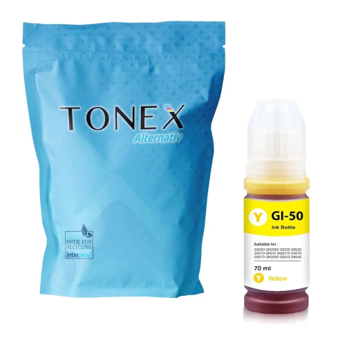 TONEX alternativ für Canon GI-50Y / 3405C001 Tinte Tintenflasche Gelb bis zu 7700 Seiten 70ml