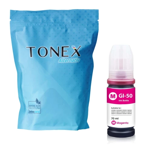 TONEX alternativ für Canon GI-50M / 3404C001 Tinte Tintenflasche Magenta bis zu 7700 Seiten 70ml